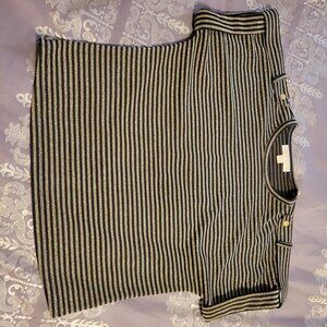 Michael Kors Blouse Navy/Gold Stripped